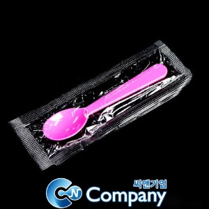 아이스크림스푼 수저 소 개별포장 10,000개 박스 TP-핑크