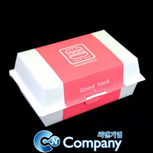 종이도시락 핑크 김밥,만두포장 J-602 300개 박스 JJ